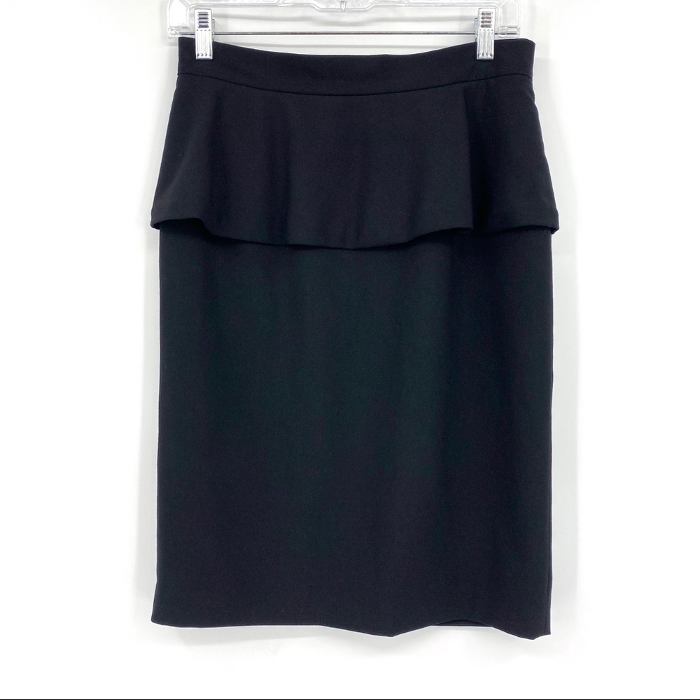 Vince Camuto Black Peplum Pencil Dress Skirt  4 - Picture 2 of 8